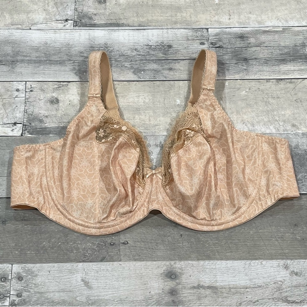 ELOMI Kim Full Figure Underwire Plunge Bra - Caramel - 42DD .US